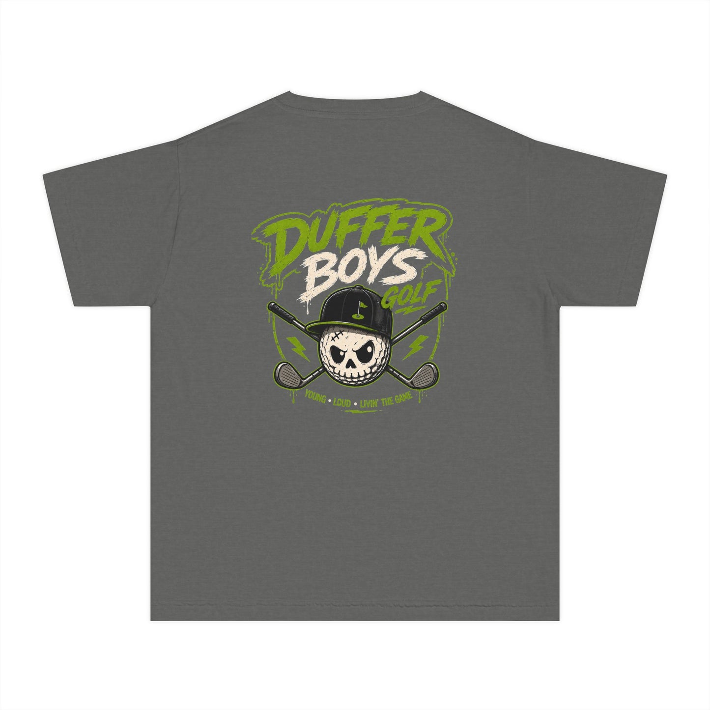 DufferBoys Golf Youth Tee — "Young and Loud"