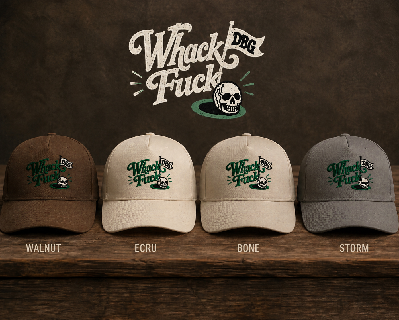 Dufferboys Golf "Whack Fuck" Frame Cap — Embroidered Golf Snapback